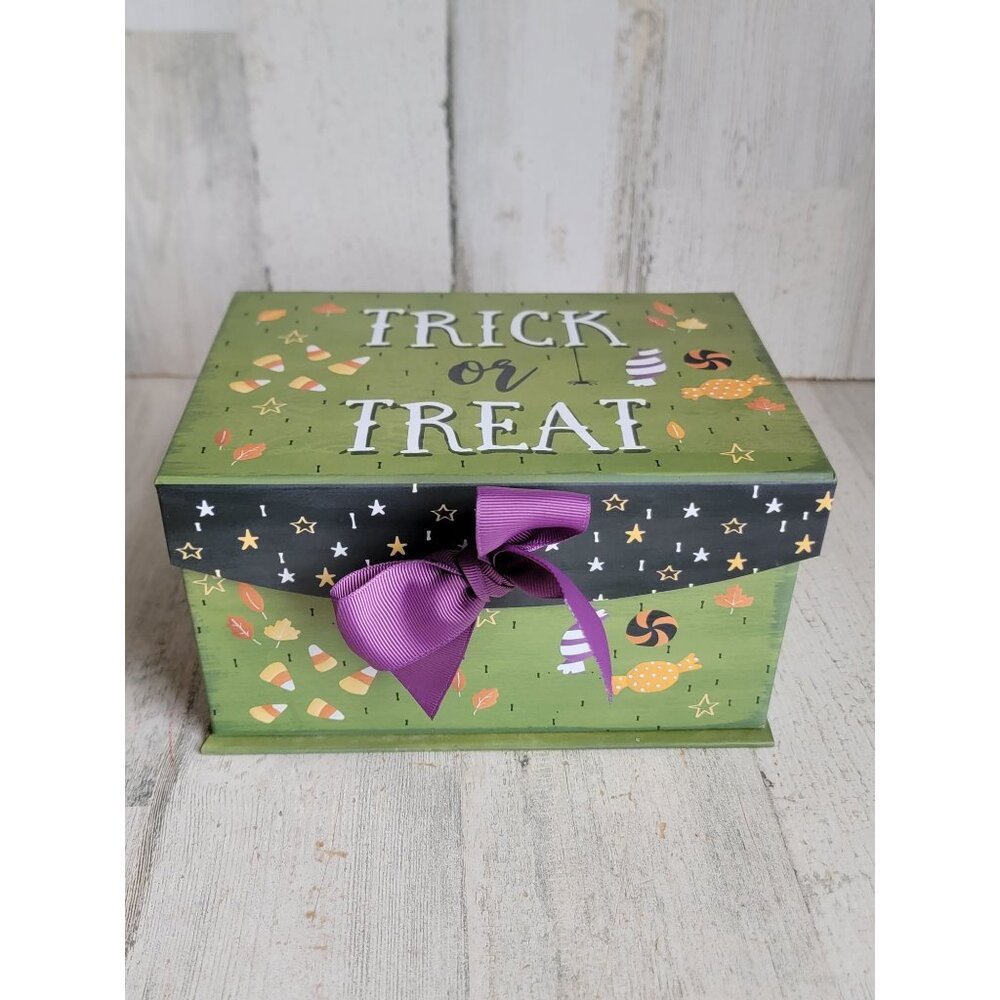 Cardboard trick‎ or treat Halloween home box Decor unique